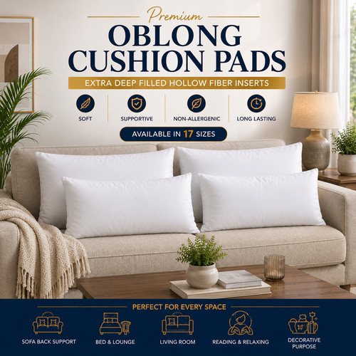 Oblong cushion pad rectangular - cushion,