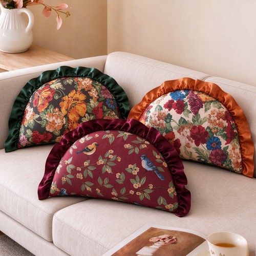 Half moon pillow bolster - half,