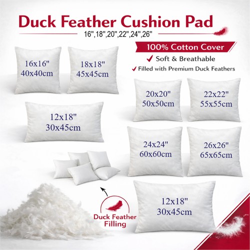 Duck feather down cushion pads - duck,